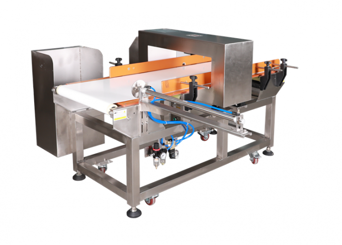 Linha de produção alimentar detector de metais automático do preço de fábrica do transporte com rejeição automática do empurrador
